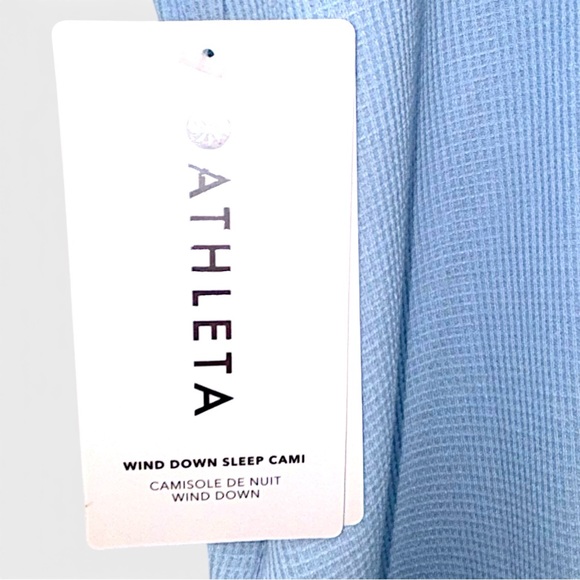 NWT Athleta Wind Down Sleep Cami Sky Blue Soft Lounge Size M - Picture 6 of 8